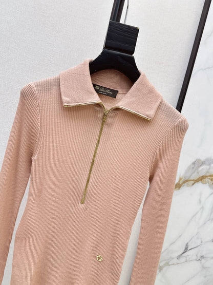 26Latest Autumn/Winter Half-Placket Wool Knit Top