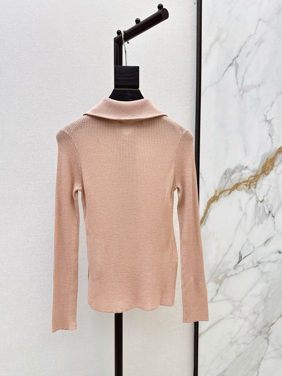 26Latest Autumn/Winter Half-Placket Wool Knit Top