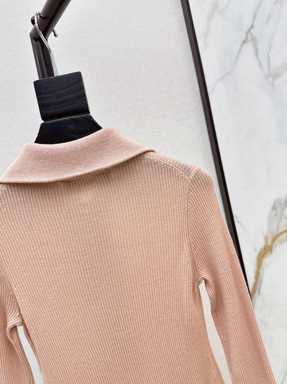 26Latest Autumn/Winter Half-Placket Wool Knit Top