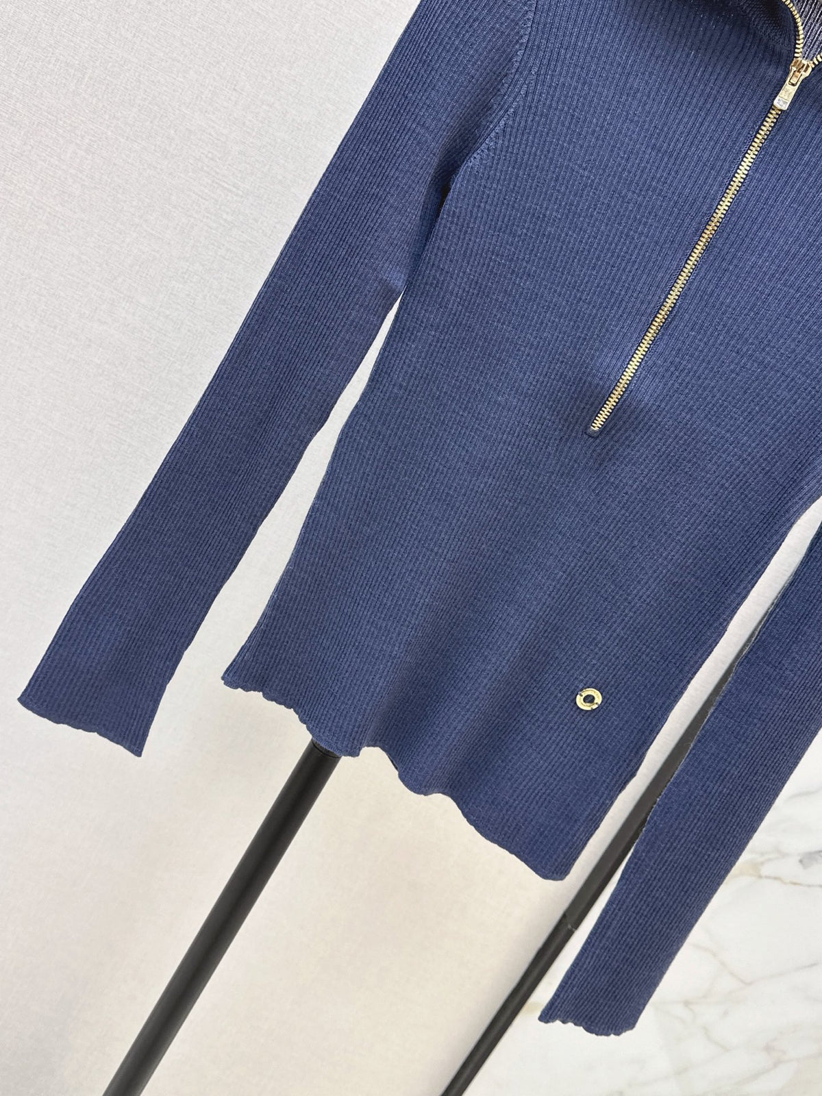 26Latest Autumn/Winter Half-Placket Wool Knit Top