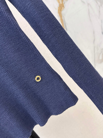 26Latest Autumn/Winter Half-Placket Wool Knit Top