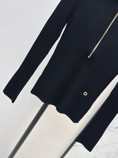 26Latest Autumn/Winter Half-Placket Wool Knit Top