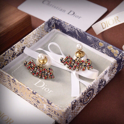 26 Rhinestone Letter & Pearl Stud Earrings