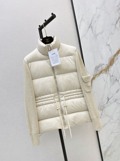 26 Fall/Winter Latest Wool Sleeve Patch Drawstring Down Jacket