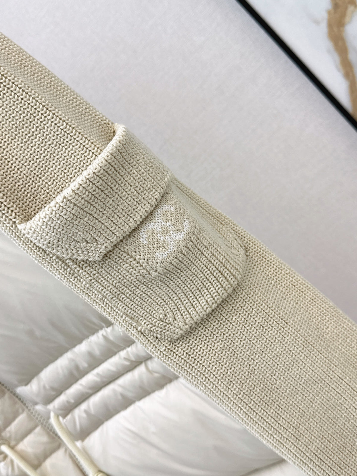 26 Fall/Winter Latest Wool Sleeve Patch Drawstring Down Jacket
