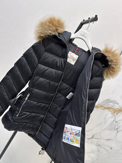 26 Fall/Winter Latest Classic Hooded Short Down Jacket with Fur Collar