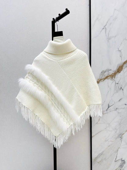 26 Fall/Winter Latest Best-Selling Series Fox Fur Collar Cape Coat