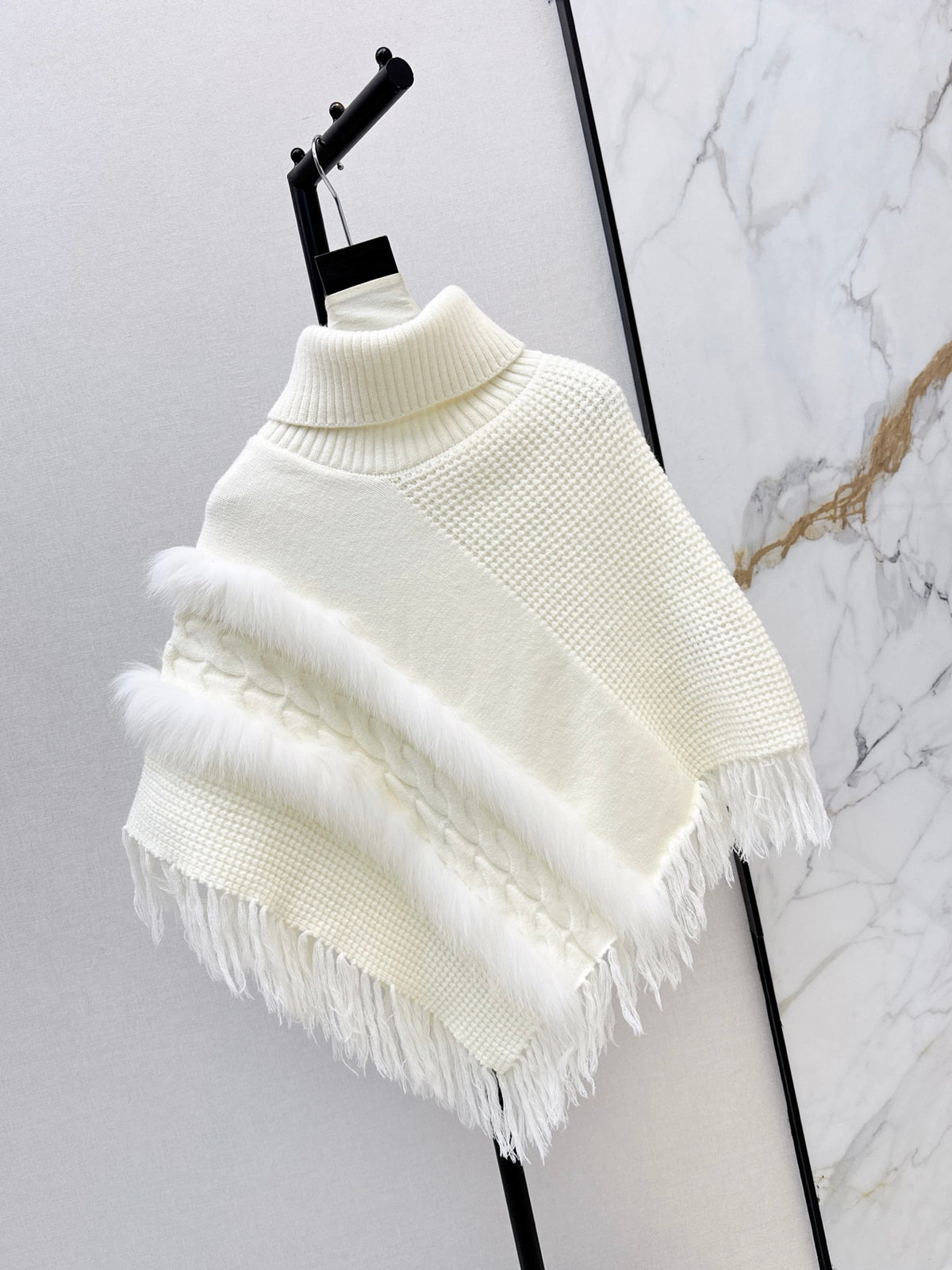 26 Fall/Winter Latest Best-Selling Series Fox Fur Collar Cape Coat