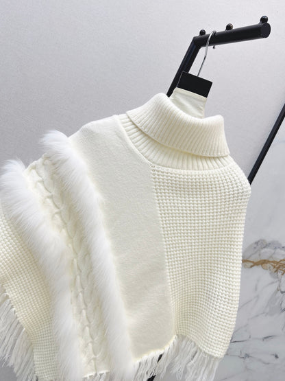 26 Fall/Winter Latest Best-Selling Series Fox Fur Collar Cape Coat