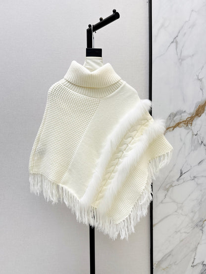 26 Fall/Winter Latest Best-Selling Series Fox Fur Collar Cape Coat