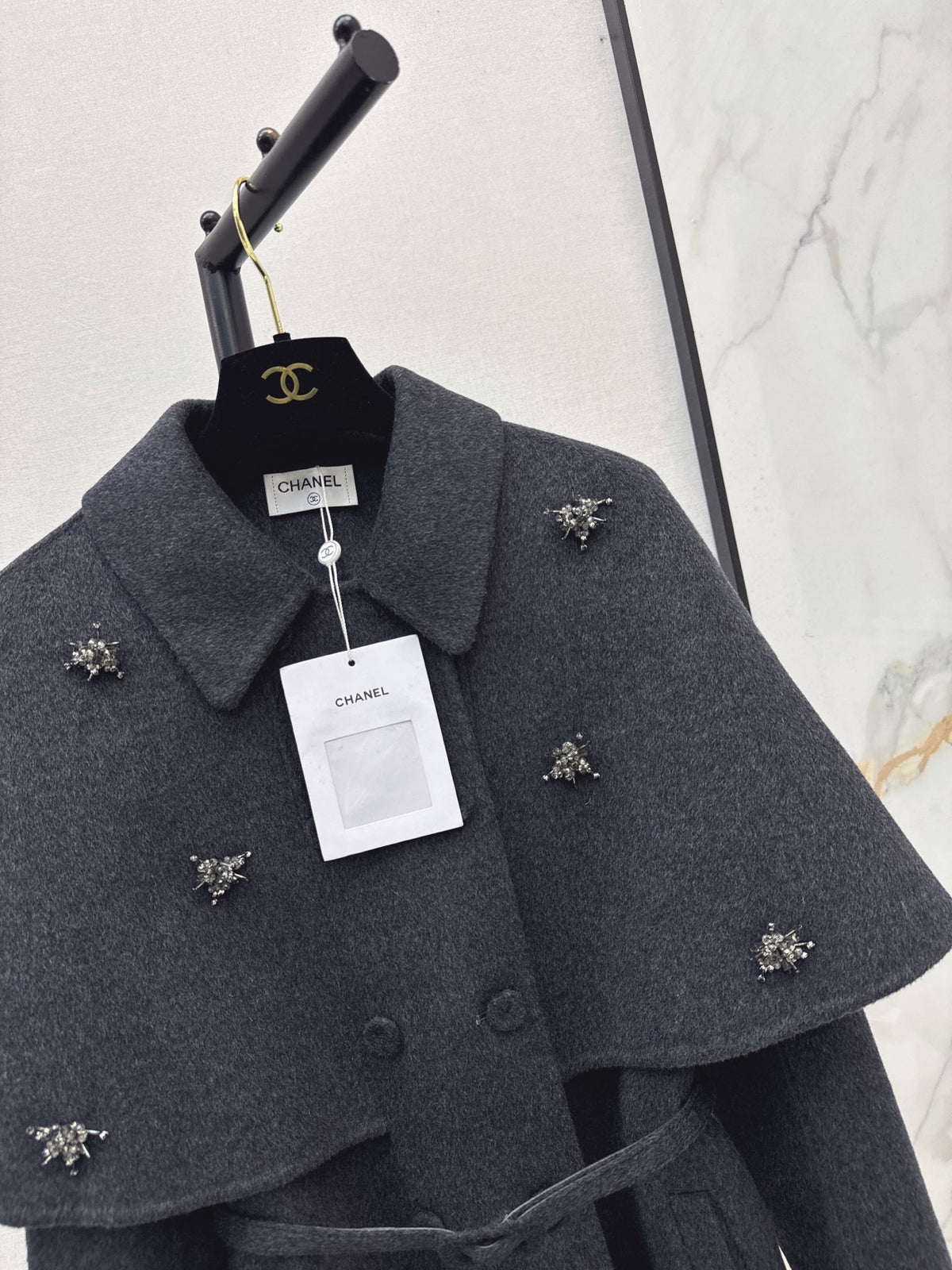 26 Fall/Winter New Double-Layer Faux Two-Piece Cape Double-Sided Wool Coat