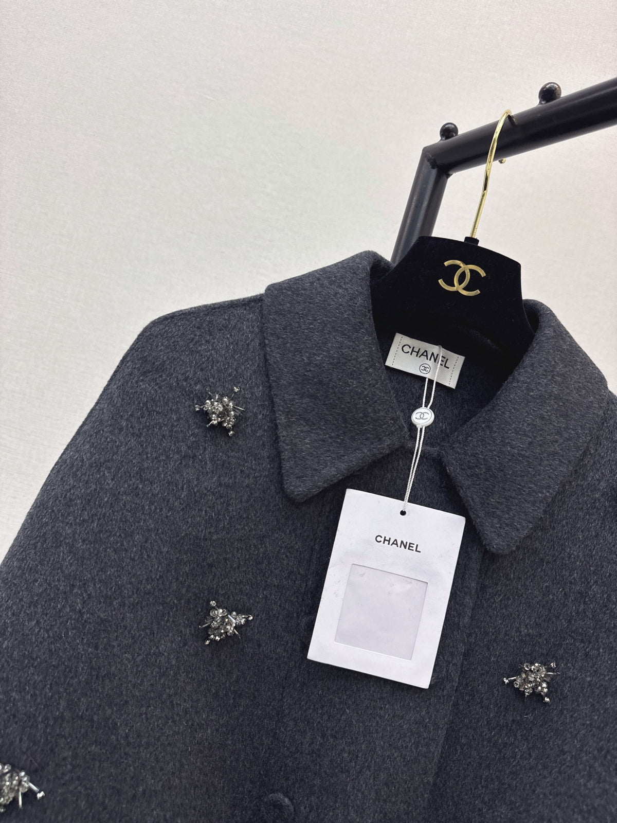 26 Fall/Winter New Double-Layer Faux Two-Piece Cape Double-Sided Wool Coat