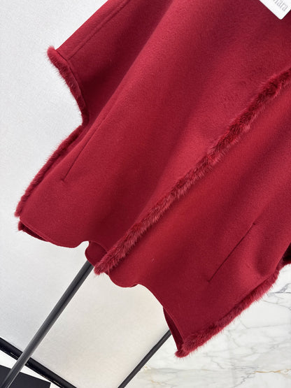 26 Fall/Winter Latest Birthday Holiday Edition Double-Sided Wool Cape Shawl Coat