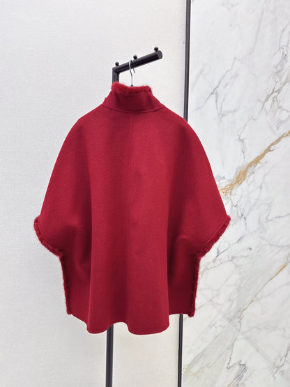 26 Fall/Winter Latest Birthday Holiday Edition Double-Sided Wool Cape Shawl Coat