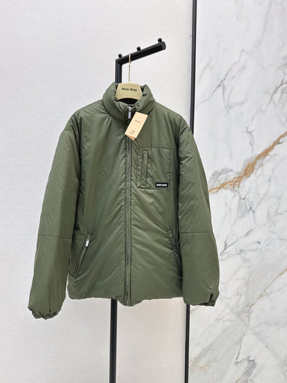 26 Fall/Winter New High-Neck Logo Letter Metal Zipper Down Jacket