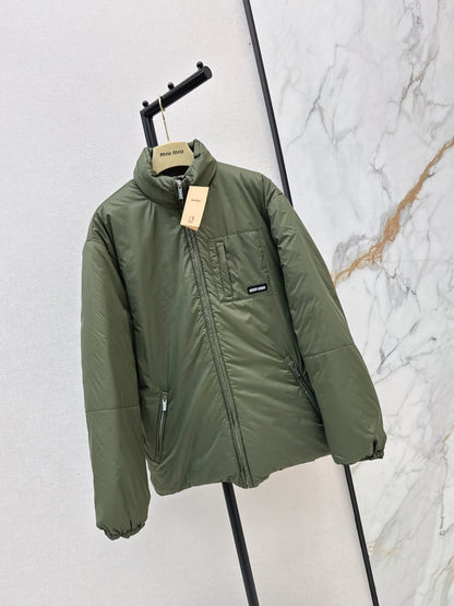 26 Fall/Winter New High-Neck Logo Letter Metal Zipper Down Jacket