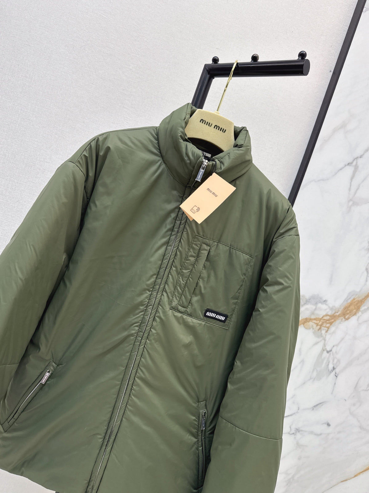 26 Fall/Winter New High-Neck Logo Letter Metal Zipper Down Jacket