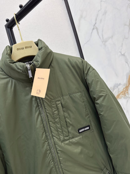 26 Fall/Winter New High-Neck Logo Letter Metal Zipper Down Jacket