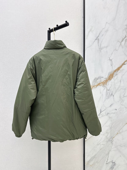 26 Fall/Winter New High-Neck Logo Letter Metal Zipper Down Jacket