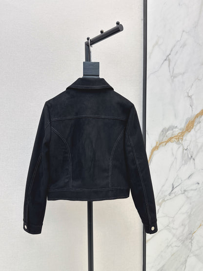 26 Fall/Winter Latest Custom Twist Small Silver Button Suede Jacket