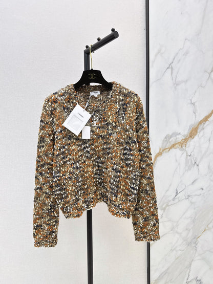 26New Early Autumn Custom-Knit Heathered Crew-Neck Sweater