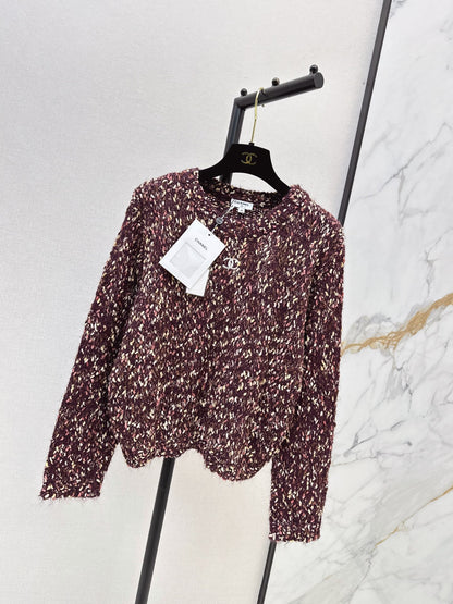 26New Early Autumn Custom-Knit Heathered Crew-Neck Sweater