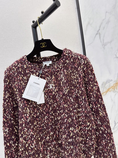 26New Early Autumn Custom-Knit Heathered Crew-Neck Sweater