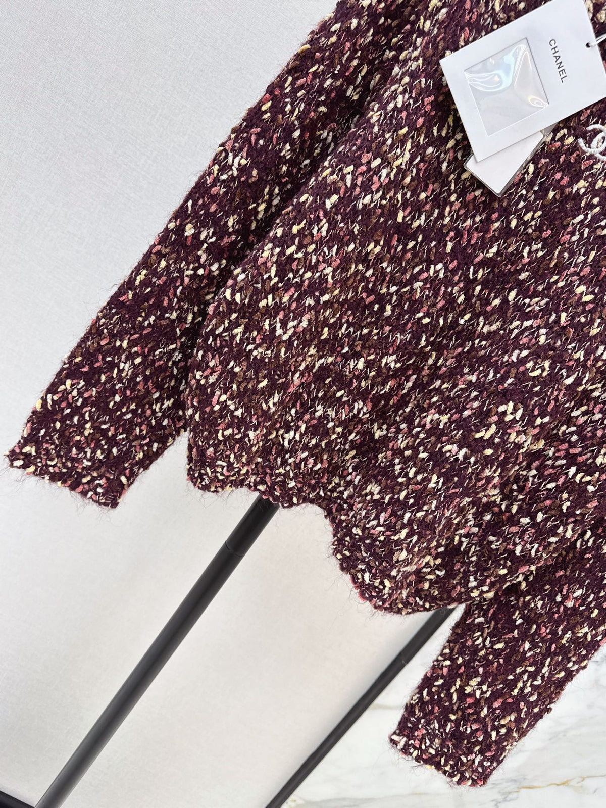 26New Early Autumn Custom-Knit Heathered Crew-Neck Sweater