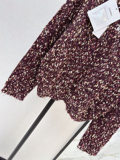 26New Early Autumn Custom-Knit Heathered Crew-Neck Sweater