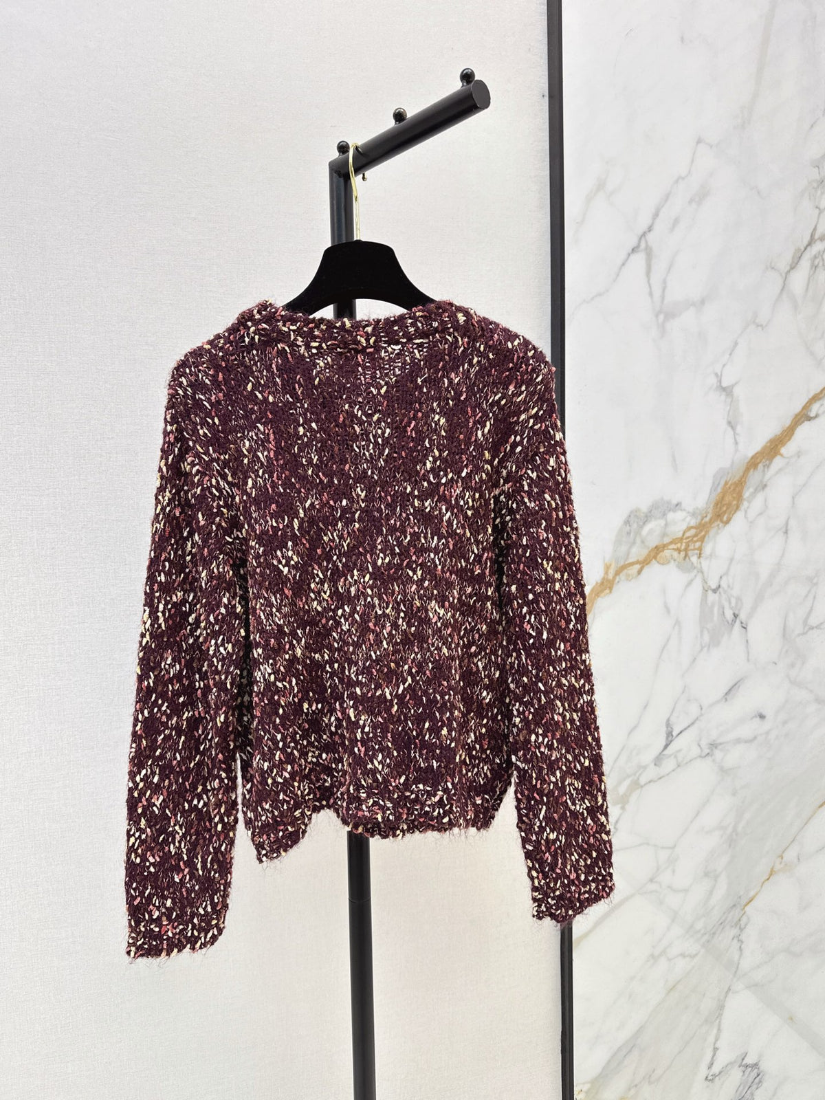 26New Early Autumn Custom-Knit Heathered Crew-Neck Sweater