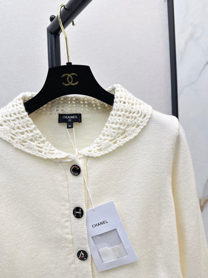 26Latest Autumn/Winter Crochet-Trim Collar Cardigan