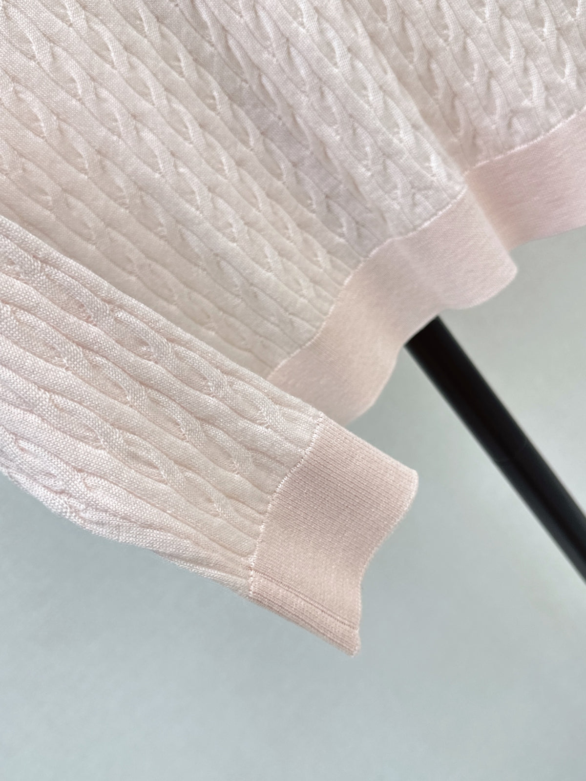26Latest Autumn/Winter Youthful Pink Polo-Collar Knit Top
