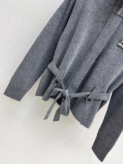 26Early Autumn New Arrival: Logo-Embellished Stand-Collar Cardigan