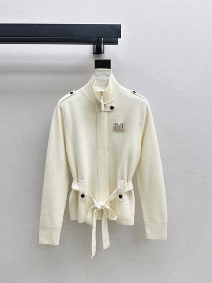 26Early Autumn New Arrival: Logo-Embellished Stand-Collar Cardigan
