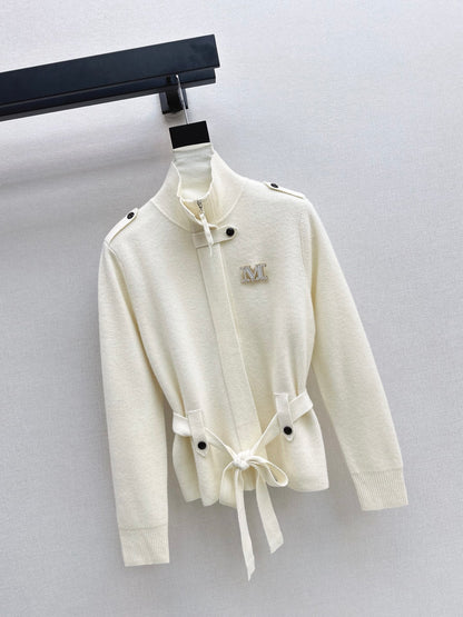 26Early Autumn New Arrival: Logo-Embellished Stand-Collar Cardigan