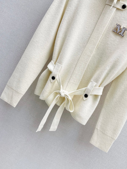 26Early Autumn New Arrival: Logo-Embellished Stand-Collar Cardigan