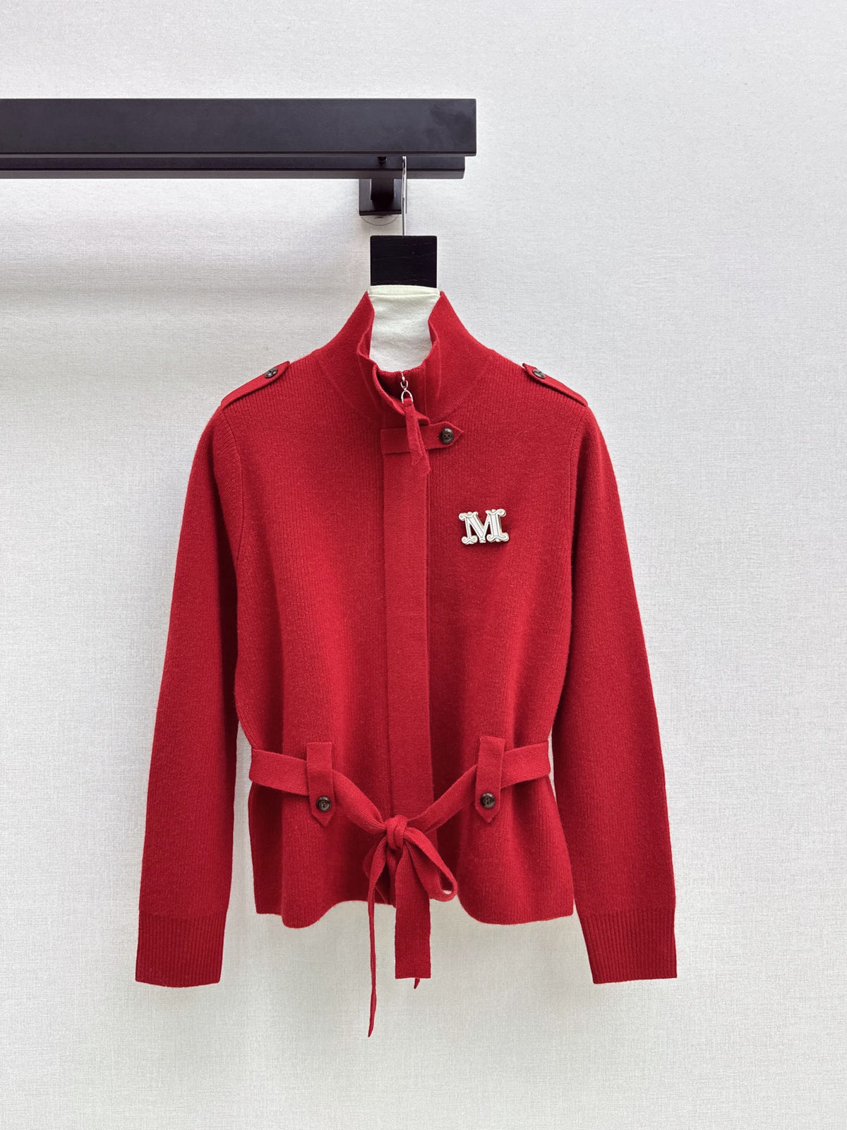26Early Autumn New Arrival: Logo-Embellished Stand-Collar Cardigan