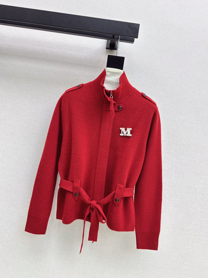 26Early Autumn New Arrival: Logo-Embellished Stand-Collar Cardigan