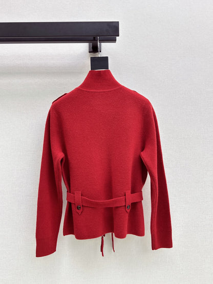 26Early Autumn New Arrival: Logo-Embellished Stand-Collar Cardigan