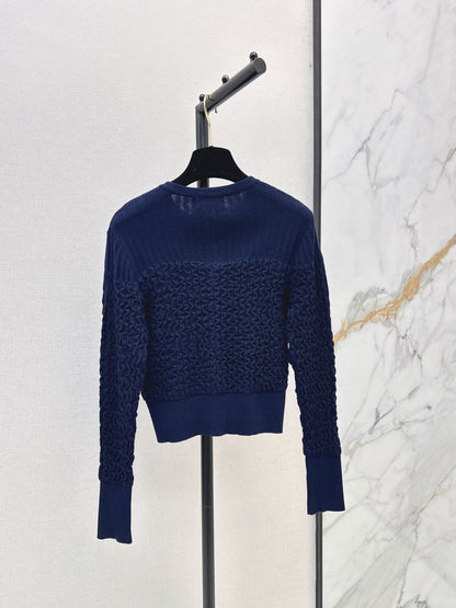 26Latest Autumn/Winter Vintage Crew-Neck Knit Cardigan