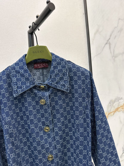26Latest Autumn/Winter GG Jacquard Collared Mid-Length Jacket