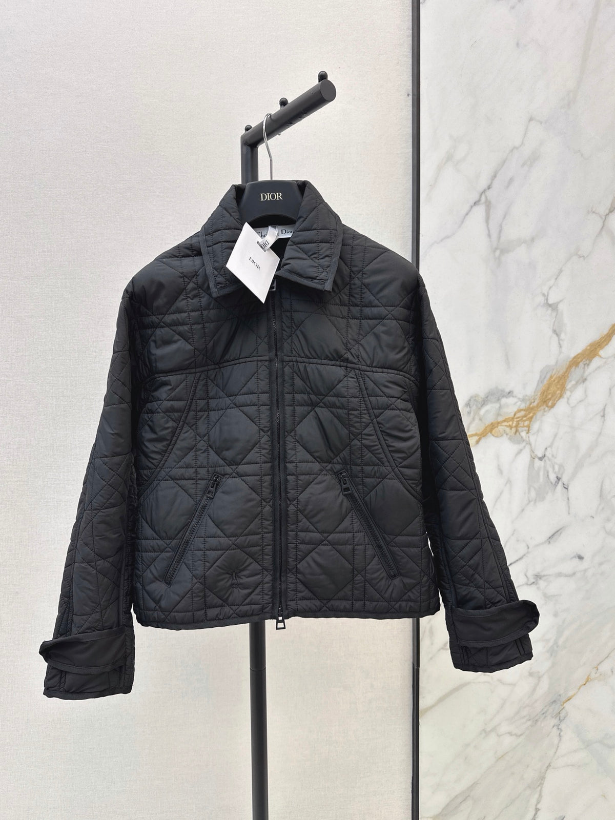 26Latest Autumn/Winter Collared Quilted Jacket (Diamond/Trellis Pattern)