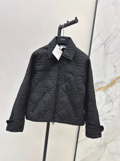26Latest Autumn/Winter Collared Quilted Jacket (Diamond/Trellis Pattern)