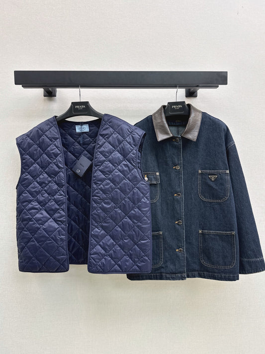26Latest Autumn/Winter Raw-Wash Denim Padded Jacket