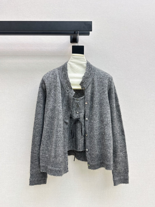 26Latest Autumn/Winter Soft Wool-Blend Knit Two-Piece Set