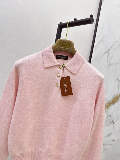 26Latest Autumn/Winter Half-Placket Cashmere Sweater