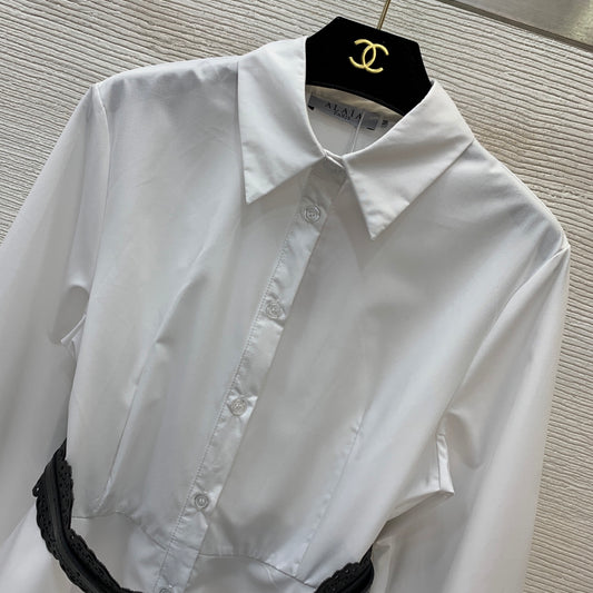26New Long-Sleeve Shirt/Top – Includes Black Waist Belt