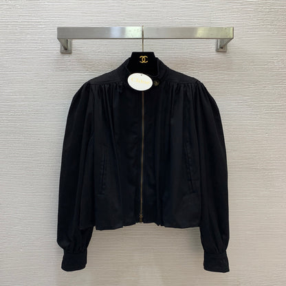 26New-Arrival Stand-Collar, Tulip-Style Long-Sleeve Jacket
