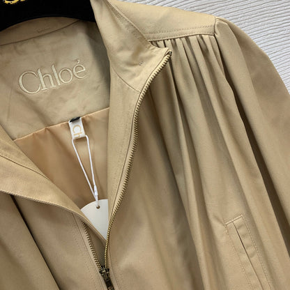 26New-Arrival Stand-Collar, Tulip-Style Long-Sleeve Jacket