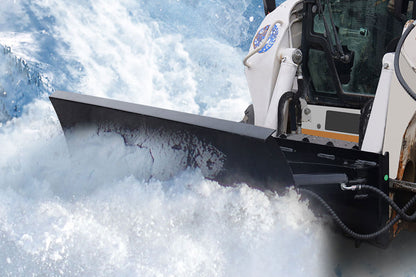 MMS 70" Skid Steer Bulldozer Blade / Snow Plow Pusher 30° Left & Right Snow Plow Pusher Attachment
